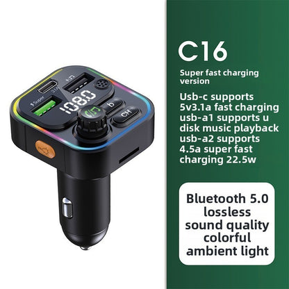 Car MP3 Player Bluetooth FM Transmitter with Fast Charging Dual USB