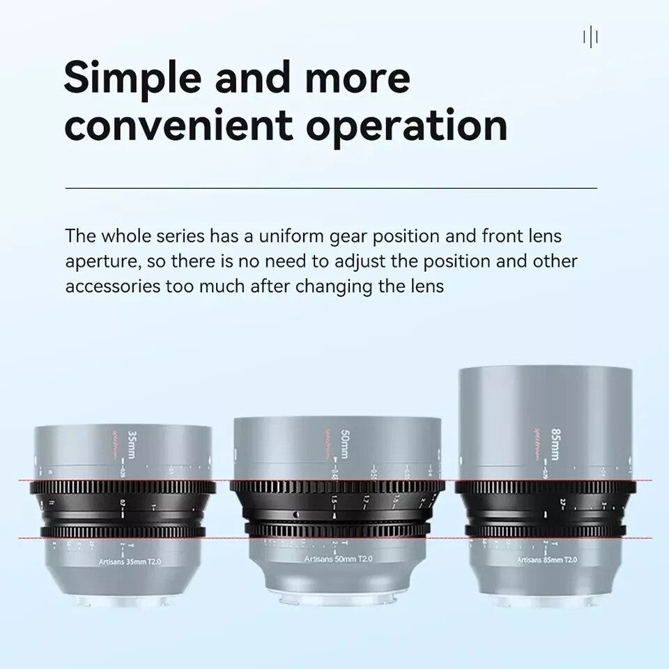 7Artisans 35mm T2.0 Full Frame Cinema Lens for Sony E Nikon Z L mount