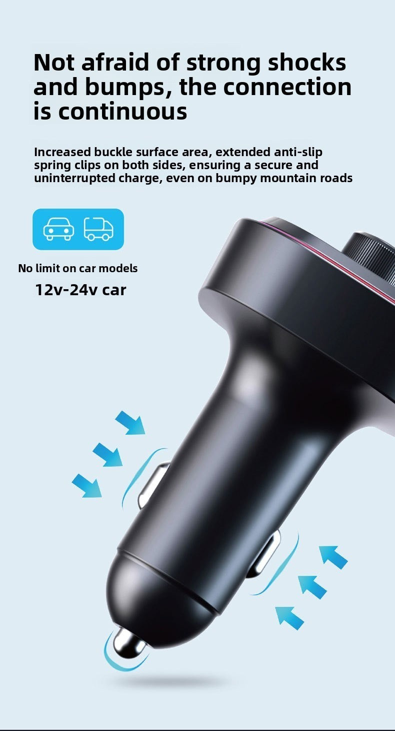 Bluetooth Car FM Transmitter MP3 Player RGB Light QC3.0 Fast Charging