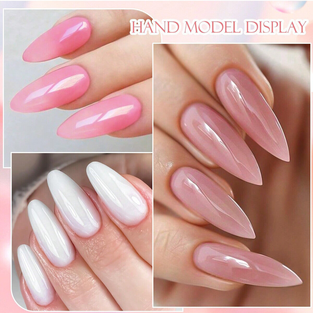 Acrylic Extension Poly Nail Gel Kit Quick Building Complete Tools Brush Form Set