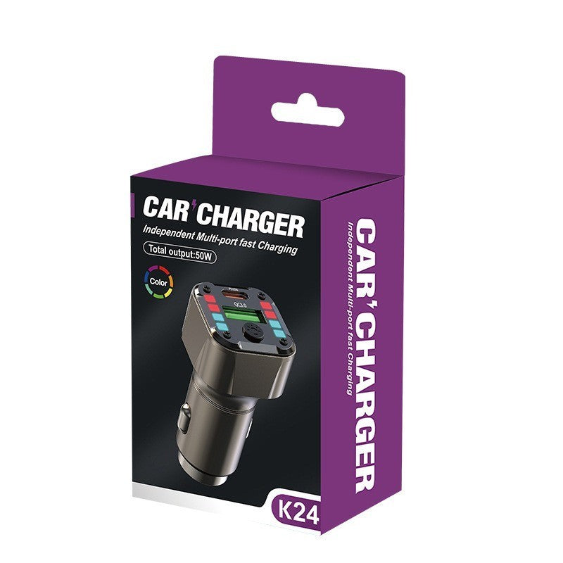 Super Fast Car Charger PD30W QC3.0 Dual USB with Charging Cable for Huawei iPhon
