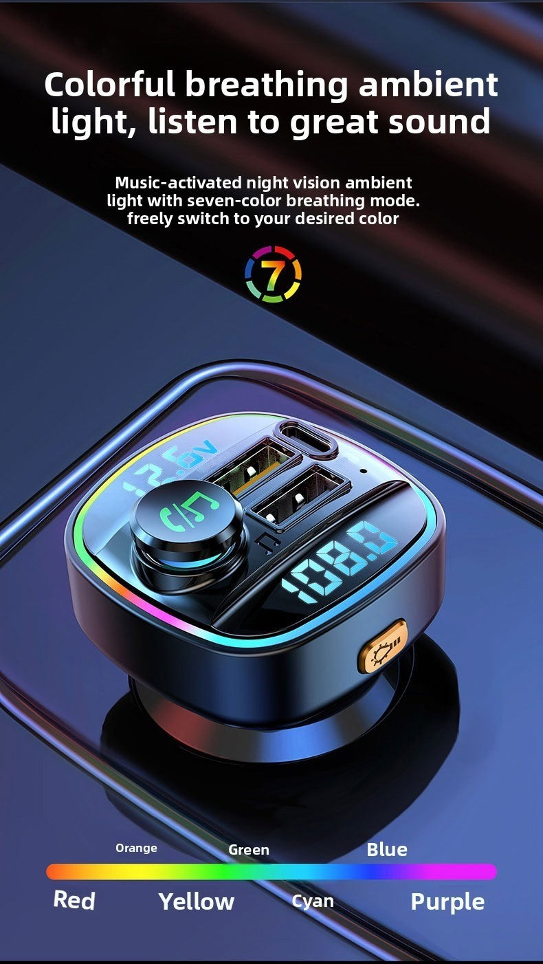 Car Bluetooth FM Transmitter MP3 Player Dual USB Fast Charger Dual Display