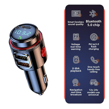 T23 PD Fast Charger Bluetooth FM Transmitter MP3 Player Cigarette Lighter Plug