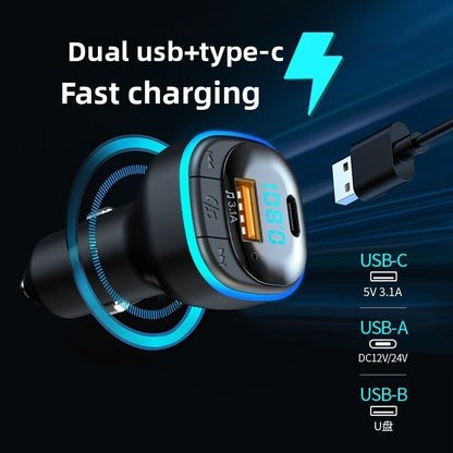 Car Bluetooth Charger MP3 Player FM Transmitter Dual USB Adapter