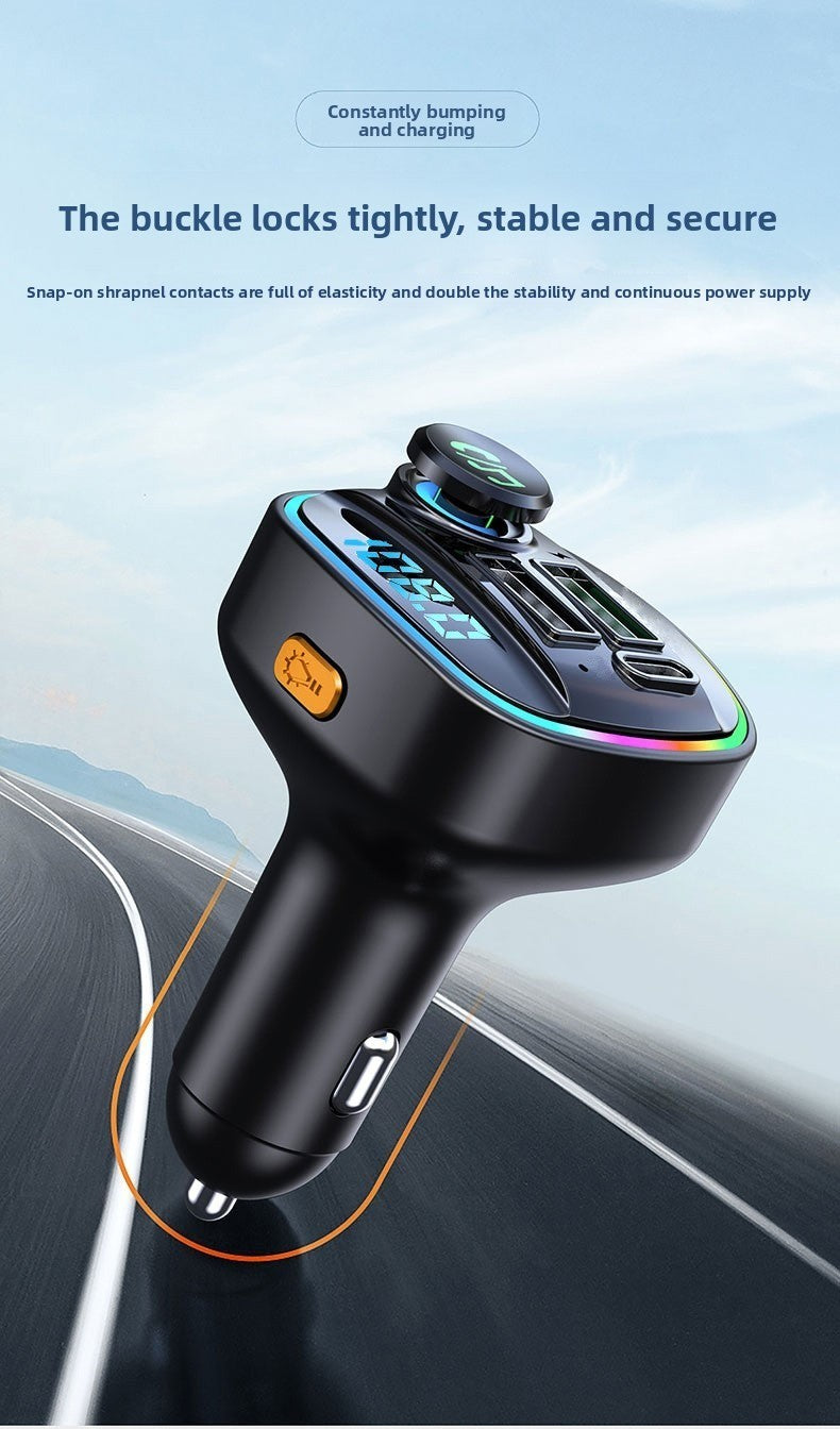 Car Bluetooth FM Transmitter MP3 Player Dual USB Fast Charger Dual Display