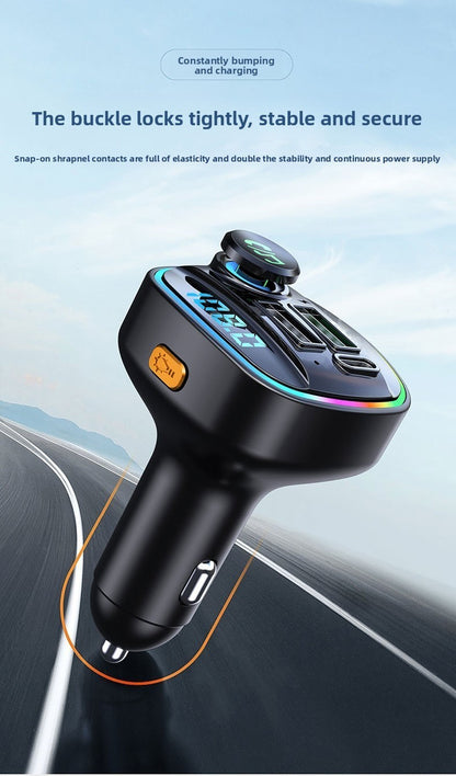 Car Bluetooth FM Transmitter MP3 Player Dual USB Fast Charger Dual Display