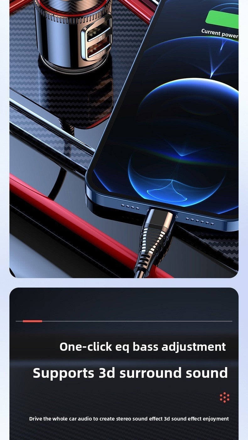 T23 PD Fast Charger Bluetooth FM Transmitter MP3 Player Cigarette Lighter Plug
