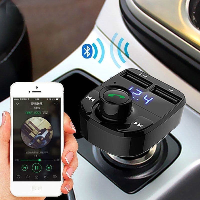 X8 Bluetooth FM Transmitter Car MP3 Player Micro TF Card Handsfree Dual USB