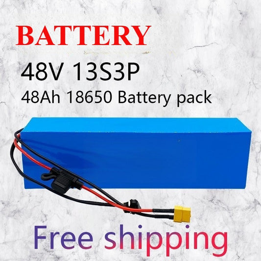48V 48Ah Rechargeable Li-ion Battery with BMS & Fuse for E-Bike/Scooter