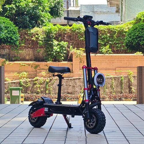 6000W85KM/H Off Road E Electric Scooter Adults with Seat Dual Motor Folding