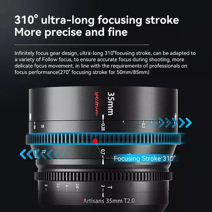 7Artisans 35mm T2.0 Full Frame Cinema Lens for Sony E Nikon Z L mount
