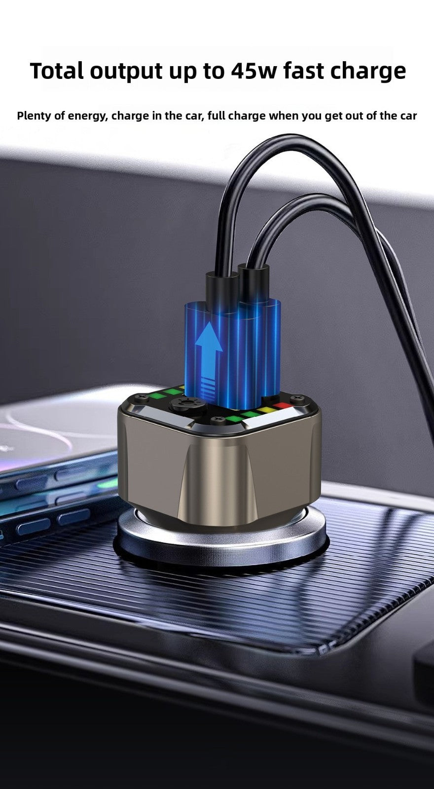 Super Fast Car Charger PD30W QC3.0 Dual USB with Charging Cable for Huawei iPhon