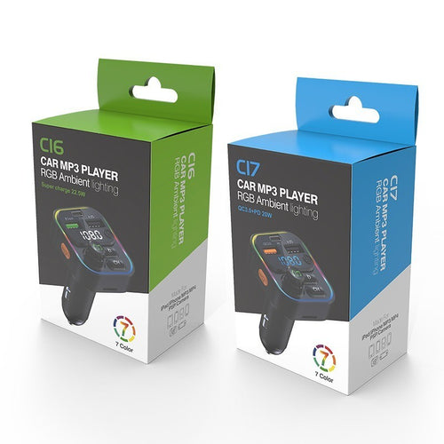 Car MP3 Player Bluetooth FM Transmitter with Fast Charging Dual USB
