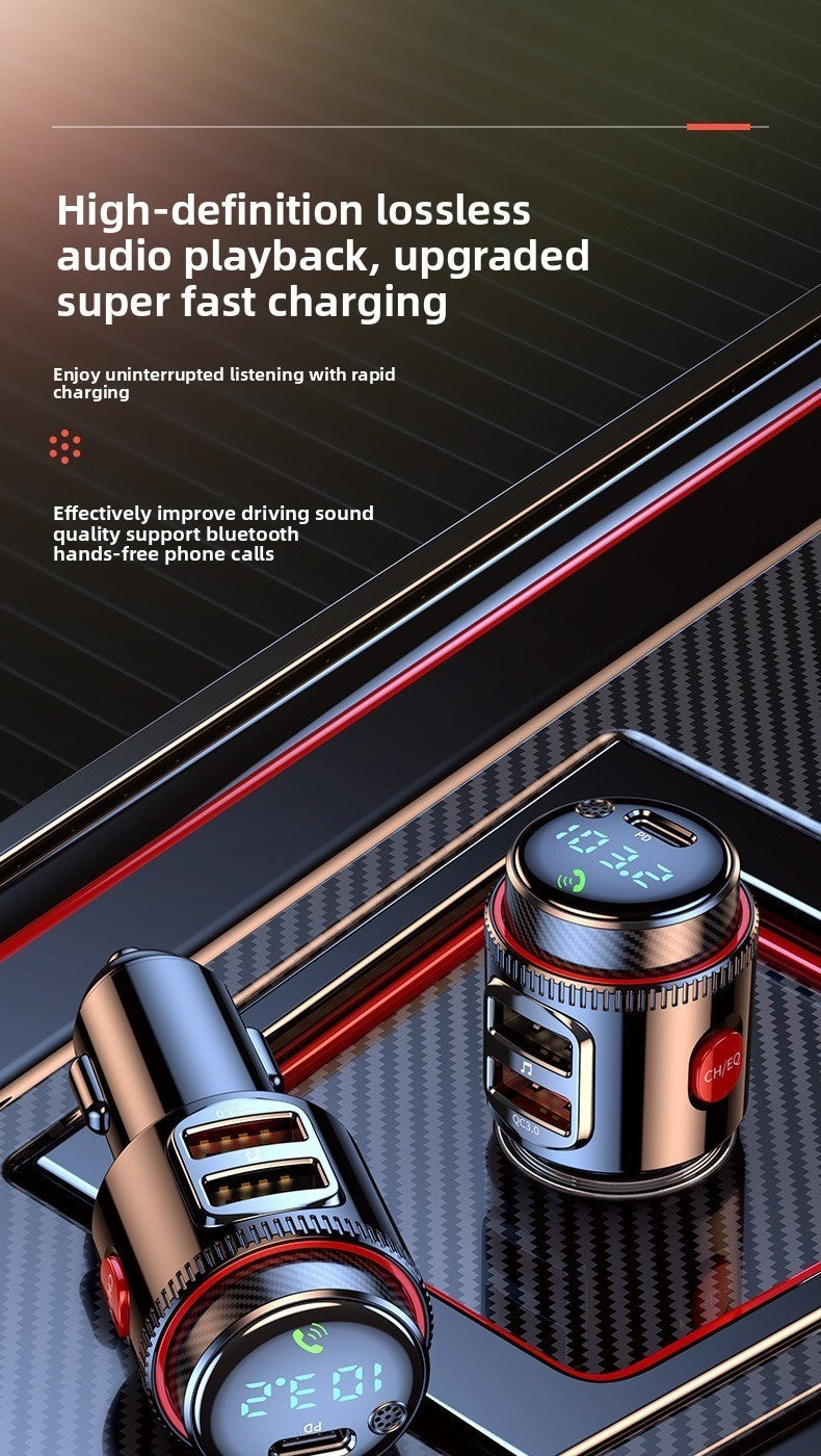 T23 PD Fast Charger Bluetooth FM Transmitter MP3 Player Cigarette Lighter Plug