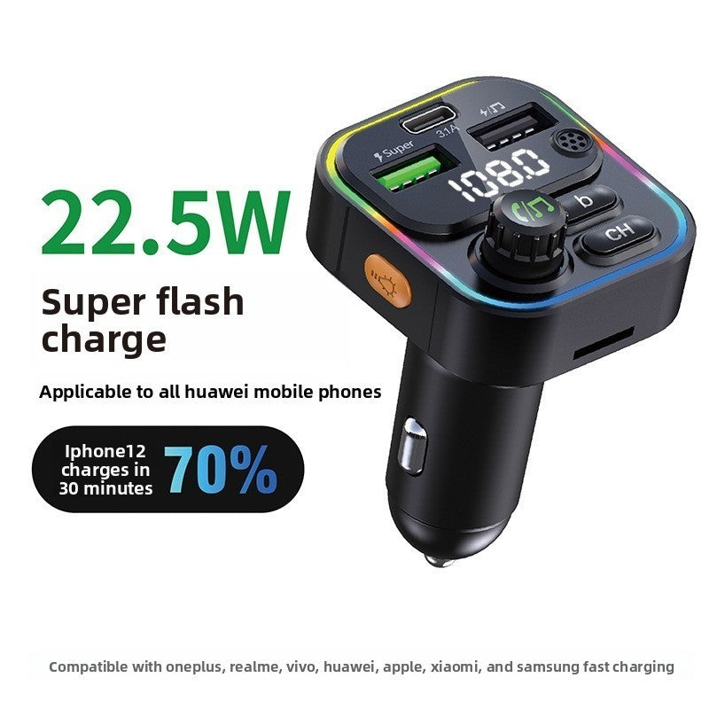 Car MP3 Player Bluetooth FM Transmitter with Fast Charging Dual USB