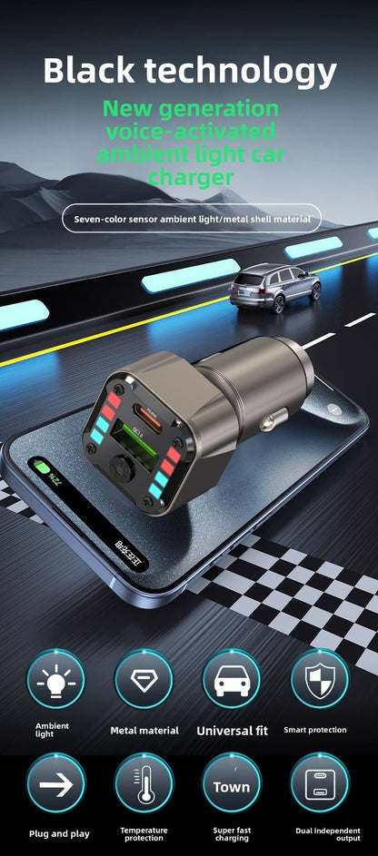 Super Fast Car Charger PD30W QC3.0 Dual USB with Charging Cable for Huawei iPhon