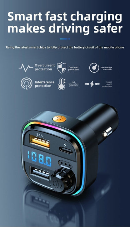 Bluetooth Car MP3 Player FM Transmitter with Dual USB Fast Charging Port