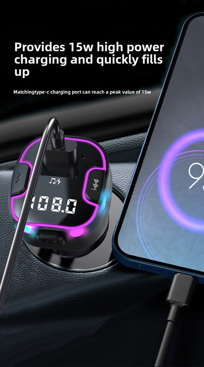 Car Bluetooth FM Transmitter MP3 Player with USB Wireless Charging
