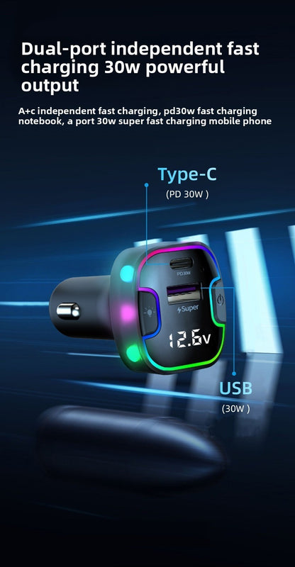 Super Fast Car Charger 30W PD USB-C Fast Charging For iPhone Phone