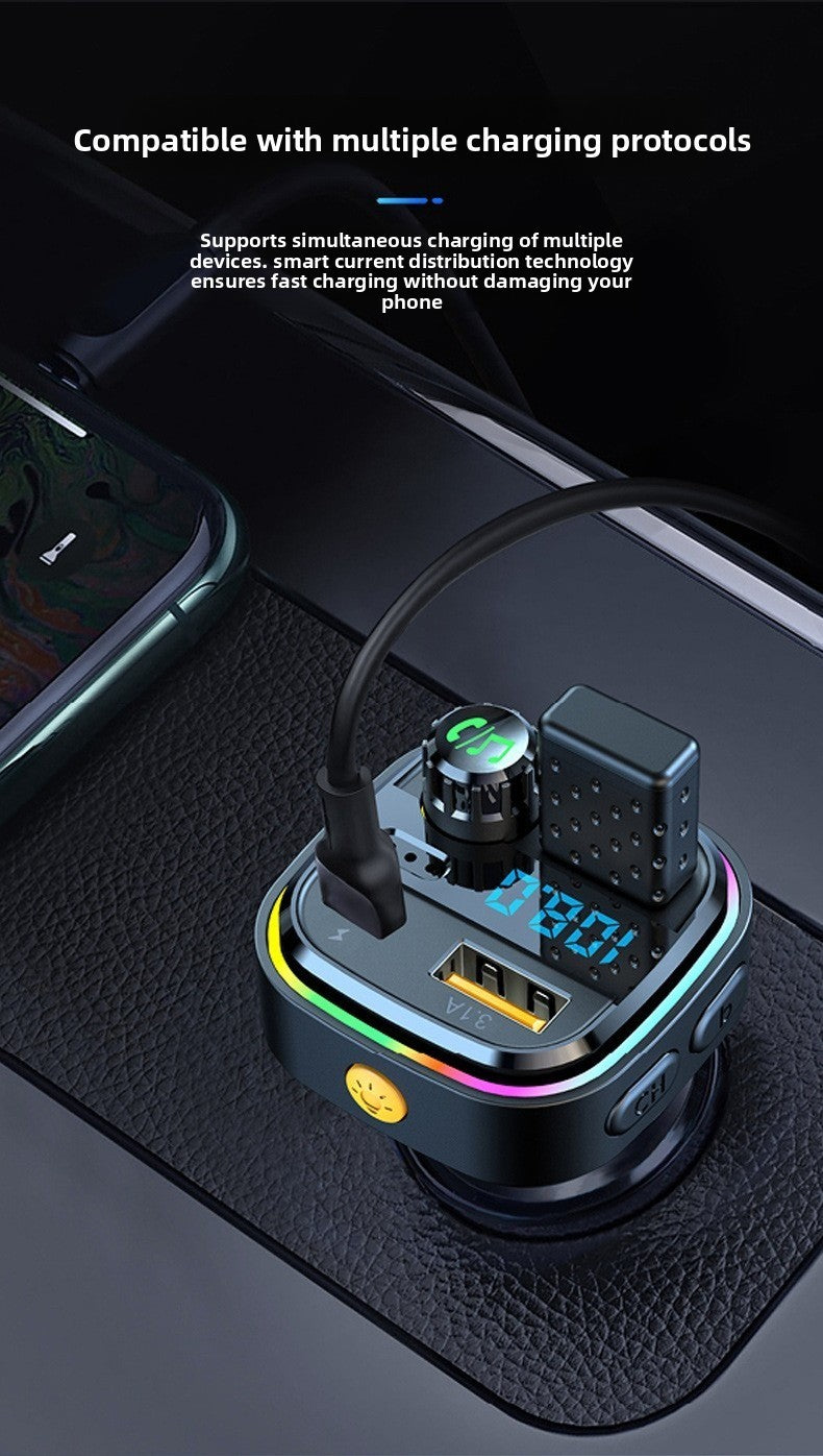 Bluetooth Car MP3 Player FM Transmitter with Dual USB Fast Charging Port