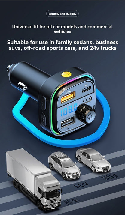 Bluetooth Car MP3 Player FM Transmitter with Dual USB Fast Charging Port