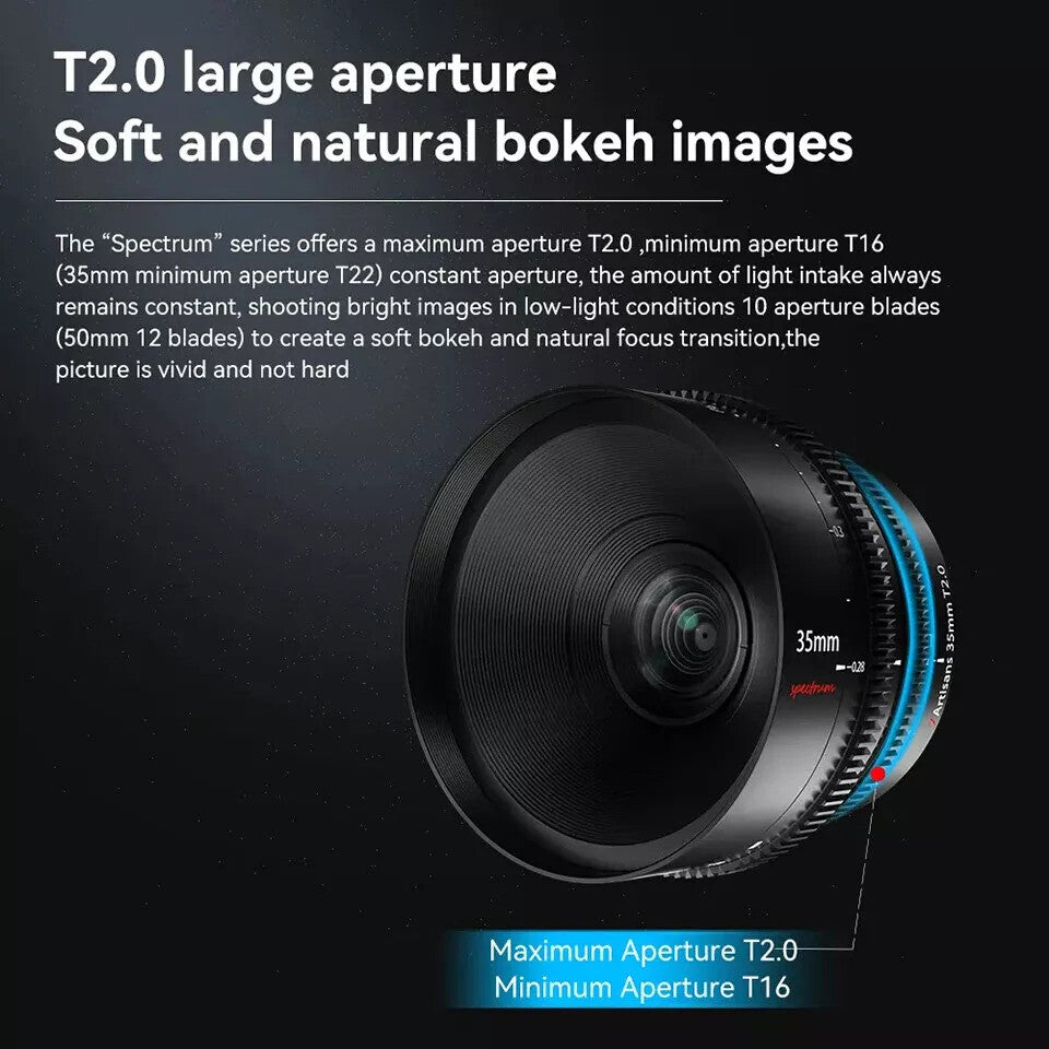 7Artisans 35mm T2.0 Full Frame Cinema Lens for Sony E Nikon Z L mount