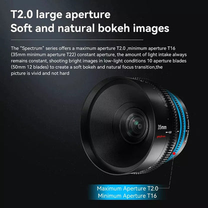 7Artisans 35mm T2.0 Full Frame Cinema Lens for Sony E Nikon Z L mount