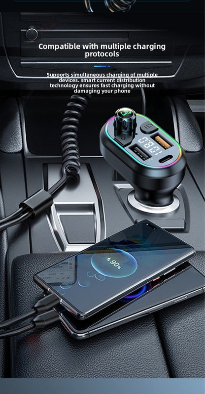 Car Charger Bluetooth FM Transmitter MP3 Player Dual USB Cigarette Lighter