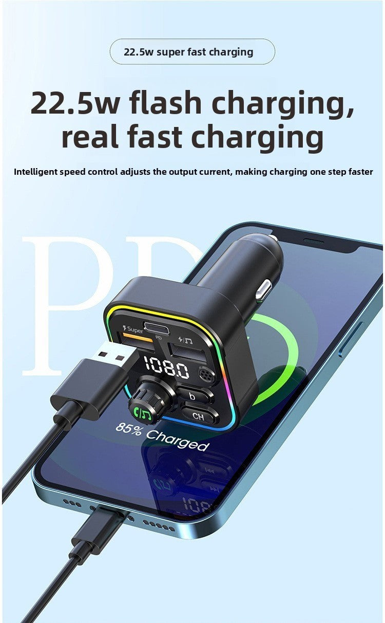Car MP3 Player Bluetooth FM Transmitter with Fast Charging Dual USB