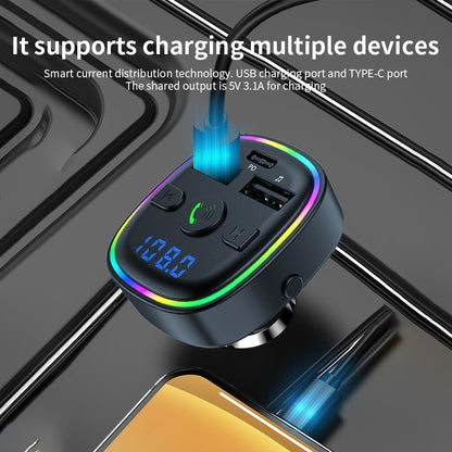 C32 Bluetooth Car FM Transmitter MP3 Player TF Card Slot Car Charger
