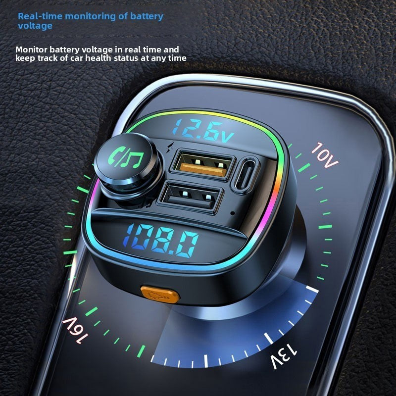 Car Bluetooth FM Transmitter MP3 Player Dual USB Fast Charger Dual Display