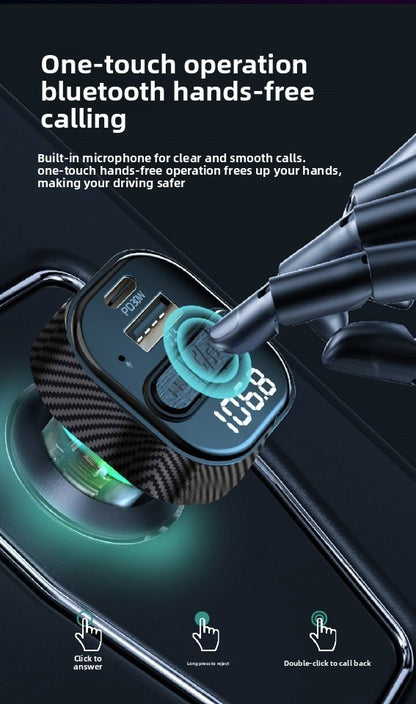 Hands-Free Bluetooth FM Transmitter MP3 Player PD Fast Car Charger