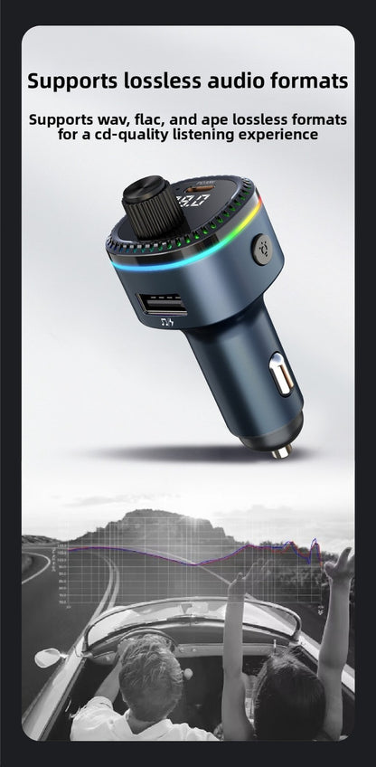 Fast Charging Bluetooth Car FM Transmitter MP3 Player Dual USB Port