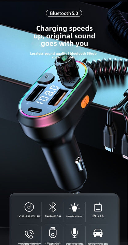 Car Charger Bluetooth FM Transmitter MP3 Player Dual USB Cigarette Lighter