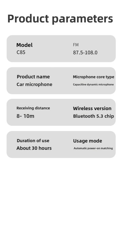 Wireless Bluetooth Karaoke Microphone Car MP3 Player FM Transmitter Charger
