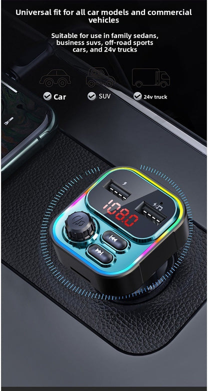 Car MP3 Player Bluetooth FM Transmitter with Fast Charging Dual USB