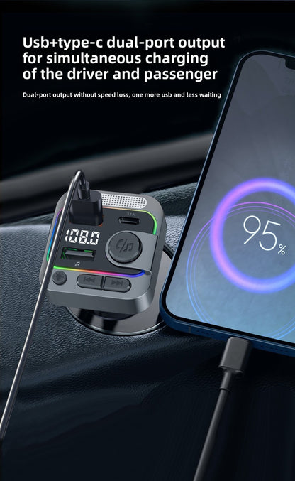Wireless Bluetooth Karaoke Microphone Car MP3 Player FM Transmitter Charger