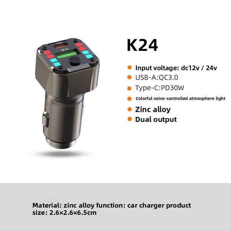 Super Fast Car Charger PD30W QC3.0 Dual USB with Charging Cable for Huawei iPhon