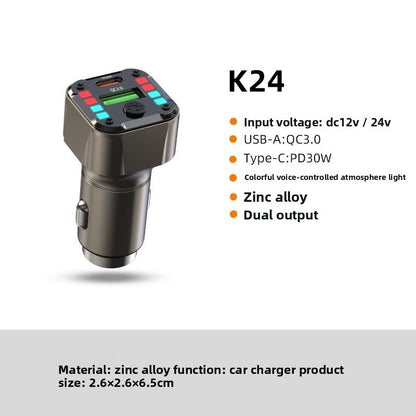 Super Fast Car Charger PD30W QC3.0 Dual USB with Charging Cable for Huawei iPhon