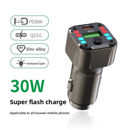 Super Fast Car Charger PD30W QC3.0 Dual USB with Charging Cable for Huawei iPhon