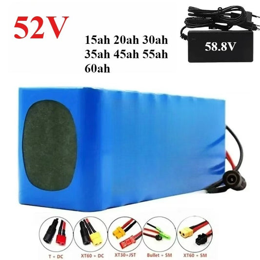 52V 15Ah 14S2P Rechargeable Li-ion Battery for E-Bike Electric Scooter with BMS