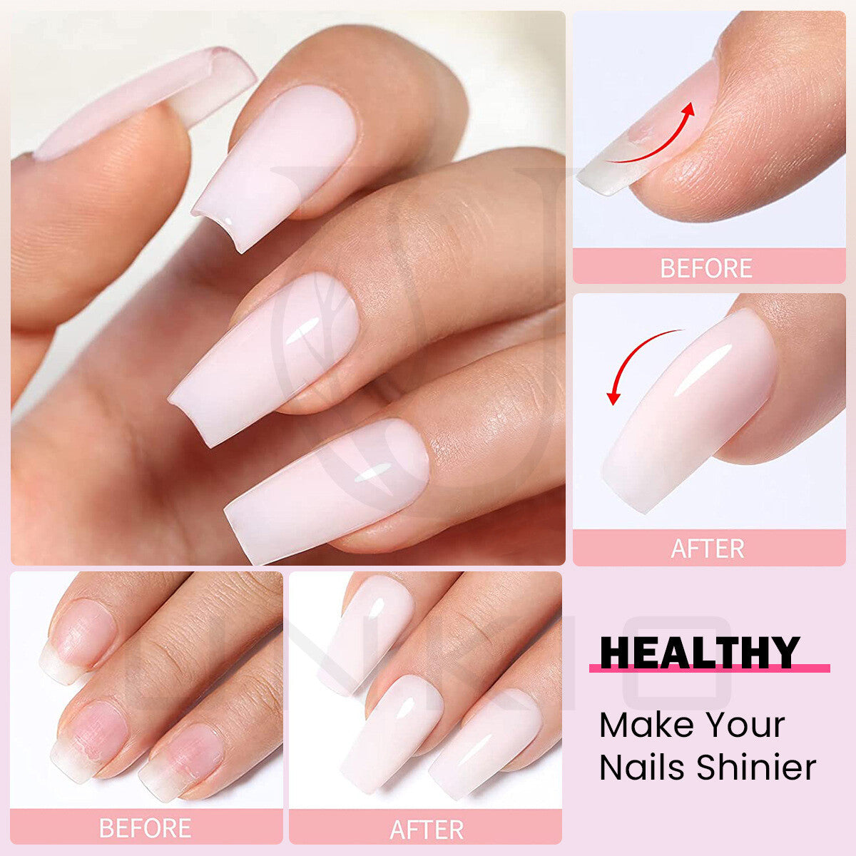 Acrylic Extension Poly Nail Gel Kit Quick Building Complete Tools Brush Form Set
