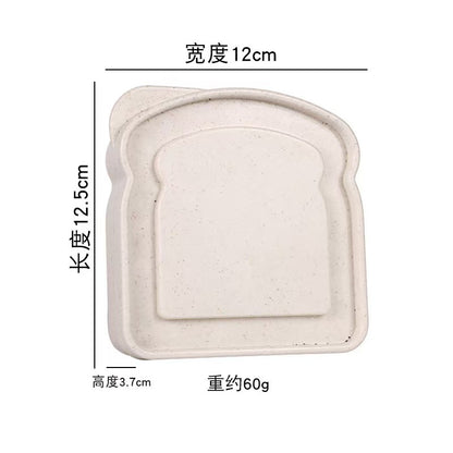 小麦秸秆三明治吐司保鲜收纳盒面包寿司早餐便当盒微波炉加热