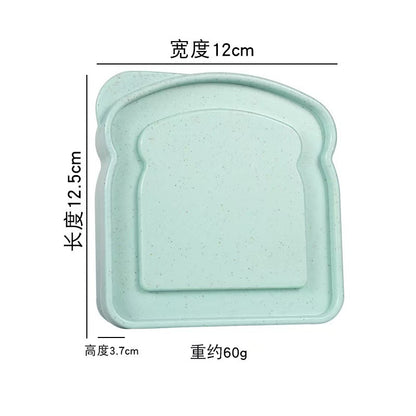 小麦秸秆三明治吐司保鲜收纳盒面包寿司早餐便当盒微波炉加热