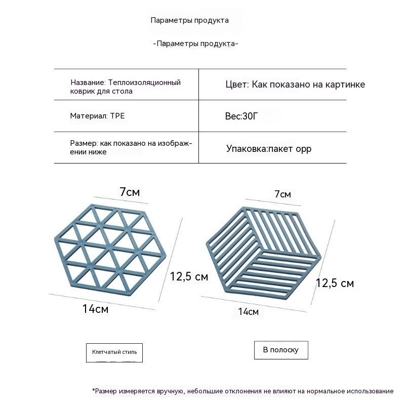 Термостойкая силиконовая подставка под кружку в скандинавском стиле: перфорированный дизайн, однотонный цвет, нескользящая поверхность.
