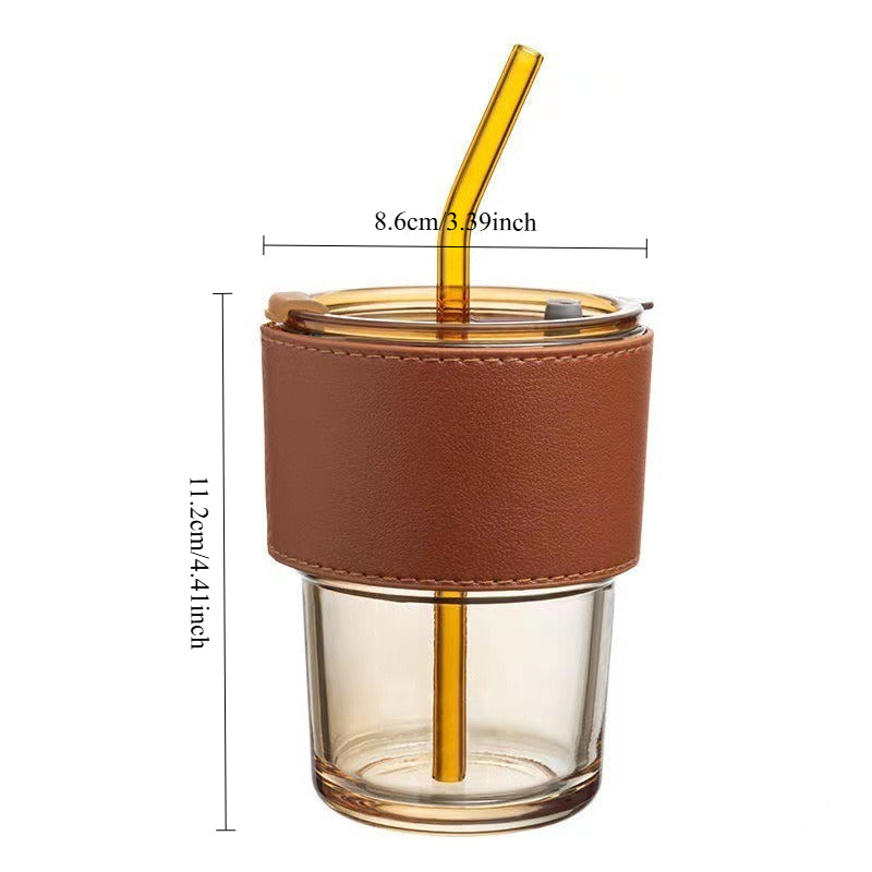 创意水杯玻璃杯夏季杯子便携咖啡杯