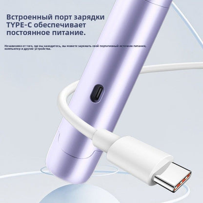 Беспроводной портативный женский триммер для интимной зоны, с двумя насадками, аккумуляторный, USB-зарядка