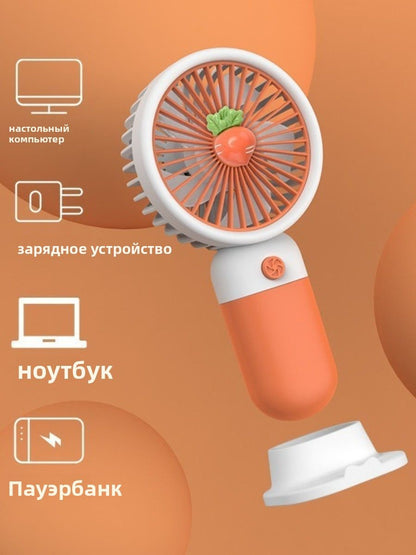 Милый портативный ручной вентилятор мини, многофункциональный, USB-зарядка, стильный дизайн, компактный, идеальный подарок подставка для телефона