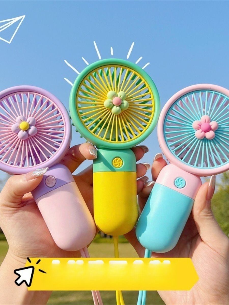 Милый портативный ручной вентилятор мини, многофункциональный, USB-зарядка, стильный дизайн, компактный, идеальный подарок подставка для телефона