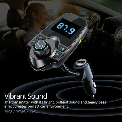 Bluetooth Cigarette Lighter USB Wireless FM Transmitter MP3 Radio Car Charger